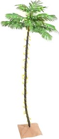 vidaXL LED-es pálmafa 136 meleg fehér LED-del 220 cm