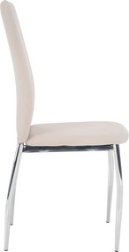 Étkezőszék, bézs Dulux Velvet szövet/króm, OLIVA NEW