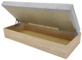 Egyszemélyes ágy (heverő) 85 cm Idona (szürke) (ágyráccsal és matraccal) (tárolóhellyel). 1098588