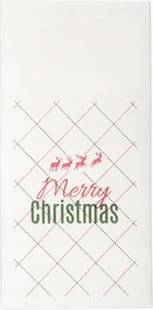 Szalvétatartó tasak evőeszköztartó tok karácsonyi kenguru "Rudolf" 40x40cm 50db