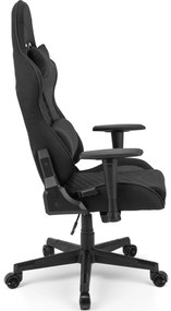 Gamer szék SENSE7 Spellcaster szövet fotel, fekete és szürke.
