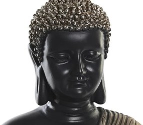 Buddha szobor figura arany fekete 31x22x49 cm