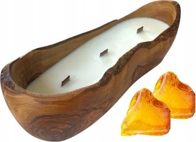 Természetes Illatgyertya Fában DK30 Arkay -Orientális-Arany Borostyán