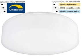 Top Light - LED Fürdőszobai mennyezeti lámpa BOXTER LED/24W/230V IP54 átm. 28 cm