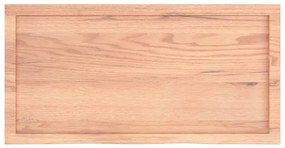 világosbarna kezelt tömör tölgyfa asztallap 100x50x(2-4) cm