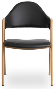 Fekete Eco-bőr Étkezőszék WILLY