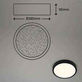 Briloner 3704-015- LED Dimmelhető mennyezeti lámpa RUNA LED/22W/230V fekete +  távirányító