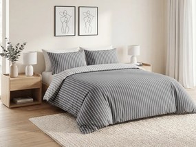 Renforcé pamut ágyneműhuzat CAPRIVI szürke Ágyneműhuzat mérete: 2 db 70 x 90 cm | 200 x 220 cm