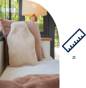 Bézs mikroplüss melegvizes palack 2 l Warmers – Tiseco Home Studio