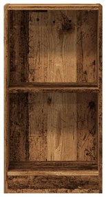antik fa színű szerelt fa könyvespolc 40 x 24 x 76 cm