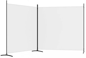 2 paneles fehér szövet térelválasztó 348x180 cm