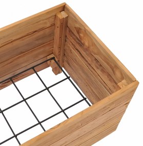 újrahasznosított tíkfa és acél magaságyás 100 x 40 x 38 cm