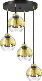 Mennyezeti lámpa Csillár Fekete Arany Glass EZ4 Led