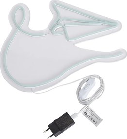 Neon fali lámpa kék LED-del - Paperplane