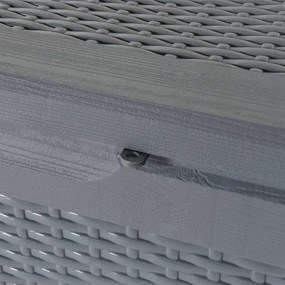 vidaXL szürke PP rattan kerti tárolóláda 180 L
