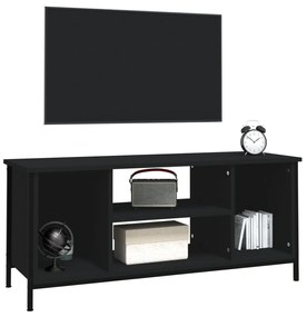 fekete szerelt fa TV-szekrény 102x35x45 cm