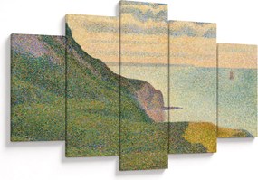Kép - Georges Seurat, Seascape at Port-en-Bessin, Normandy, reprodukciók (150x105 cm)