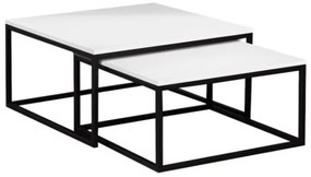 KÉSZLET 2x Kávésasztal DUAL fehér/fekete