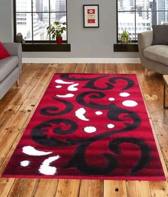 Tüzes design shaggy szőnyeg piros