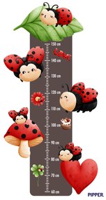 PIPPER. Textil falmatrica "Gyermek mérő - Katicabogarak"