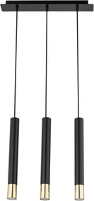 SIGMA LIGHTING 33395 SOPEL Többágú Függesztett Lámpa Fekete, Arany GU11 IP20
