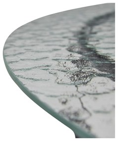 Fekete kerek dohányzóasztal üveg asztallappal ø 80 cm Orbit – Hübsch