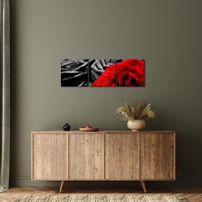 Kép - Rózsa virágok (órával) (90x30 cm)