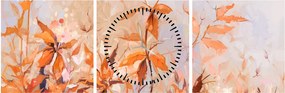Kép - Festett virágok (órával) (90x30 cm)