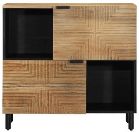 komód barna 80x33x75 cm tömör fa mangó