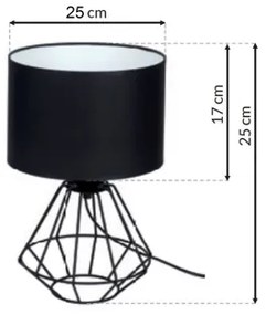 Asztali lámpa COLIN 1xE27/60W/230V