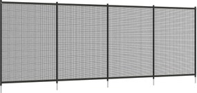 Outsunny Kerti Kádfence, 365 x 126 cm, 4 Darab Dekoratív Medence Kerítéssel, Lépőfennsíkkel Teraszra, Erkélyre, Fekete | Aosom