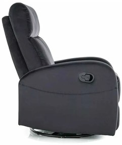 Olimp Velvet állítható fotel, fekete