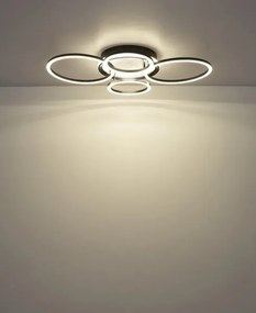 Globo 48477-40C - ALVIS LED mennyezeti lámpa, 40W, 230V, 4000K, 72x52 cm, fekete