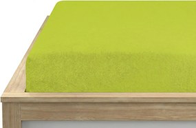 PREMIUM frottír gumis lepedő lime színű 140x200 cm