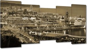 Festmények 150x80 Barcelona Éjszakai tájkép