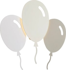 Kinder wandlamp wit met beige incl. LED 3-staps dimbaar - Balloon