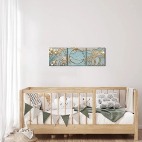Kép - 3D gyöngyök az óceánban (órával) (90x30 cm)