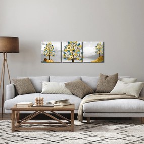 Kép - virágzás (órával) (90x30 cm)