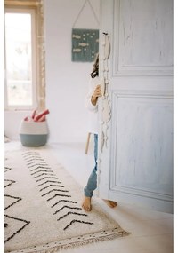 Krémszínű mosható kézi szövésű pamut szőnyeg 140x210 cm Bereber Rhombs – Lorena Canals