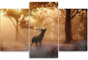 Gario Vászonkép Szarvas napfelkeltekor - 3 részes Méret: 120 x 80 cm