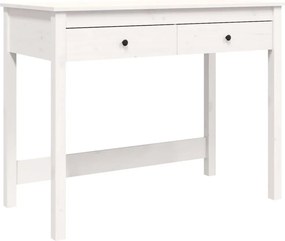 vidaXL fehér tömör fenyőfa íróasztal fiókokkal 100 x 50 x 78 cm