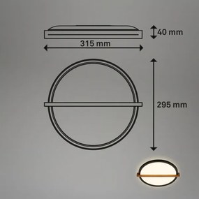 Briloner 3844015 - LED mennyezeti lámpatest, 18 W, 230 V, átmérő 31,5 cm