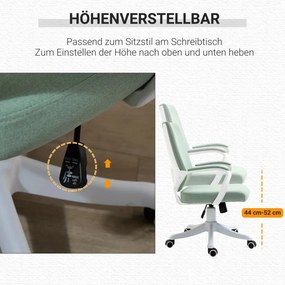 Vinsetto irodai szék, hintafunkcióval, vastagon párnázott, ergonomikus, zöld