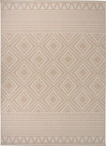 vidaXL barna csíkos lapos szövésű kültéri szőnyeg 200 x 280 cm