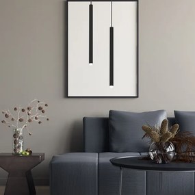 Csillár zsinóron MONZA 1xG9/8W/230V fekete