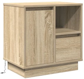 Éjjeli Szekrények LED 2 db Sonoma Tölgy 50x34.5x50 cm