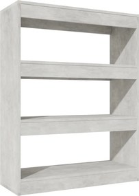 vidaXL betonszürke könyvszekrény/térelválasztó 80 x 30 x 103 cm