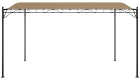 tópszínű szövet és acél pavilon 4 x 3 m 180 g/m²