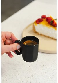 Fekete agyagkerámia eszpresszó bögre szett 2 db-os 80 ml Fuori – Vialli Design