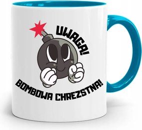 Keresztelői Bögre Kék Ajándék fényképes nyomtatással